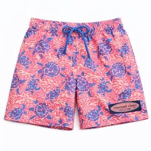 Vineyard Vines Boys Size 7 Turtle Swim Shorts